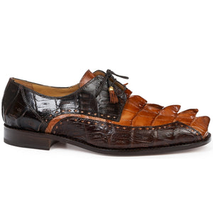 Mauri 4717 Cognac/Sport Baby Croc / Hornback Dress Shoes - Dudes Boutique