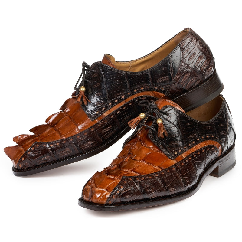 Mauri 4717 Cognac/Sport Baby Croc / Hornback Dress Shoes - Dudes Boutique