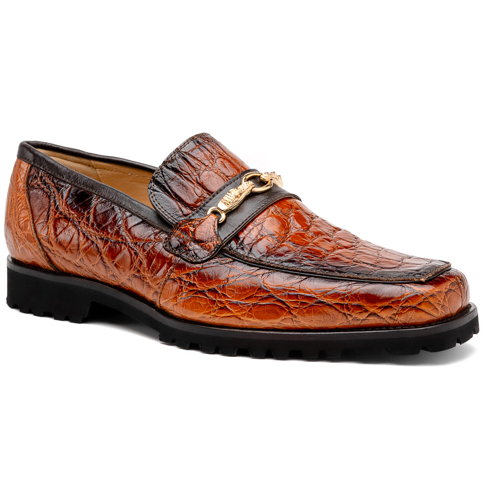 Mauri 4894/7 Debonair Alligator/ Nappa Loafers Cognac/ Dirty Gold - Dudes Boutique