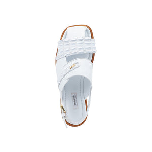 Mauri 5171 Bali Ostrich Leg / Hornback Sandals White - Dudes Boutique