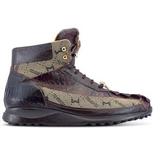 Mauri 8484 Ostrich Leg / Fabric High-top Sp Rust / Taupe - Dudes Boutique