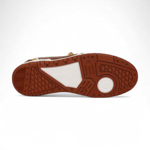 Mauri Abstract 8435 Gold/Toffee/White/Beige Nappa/Baby Crocodile/Double M Fabric Sneakers - Dudes Boutique