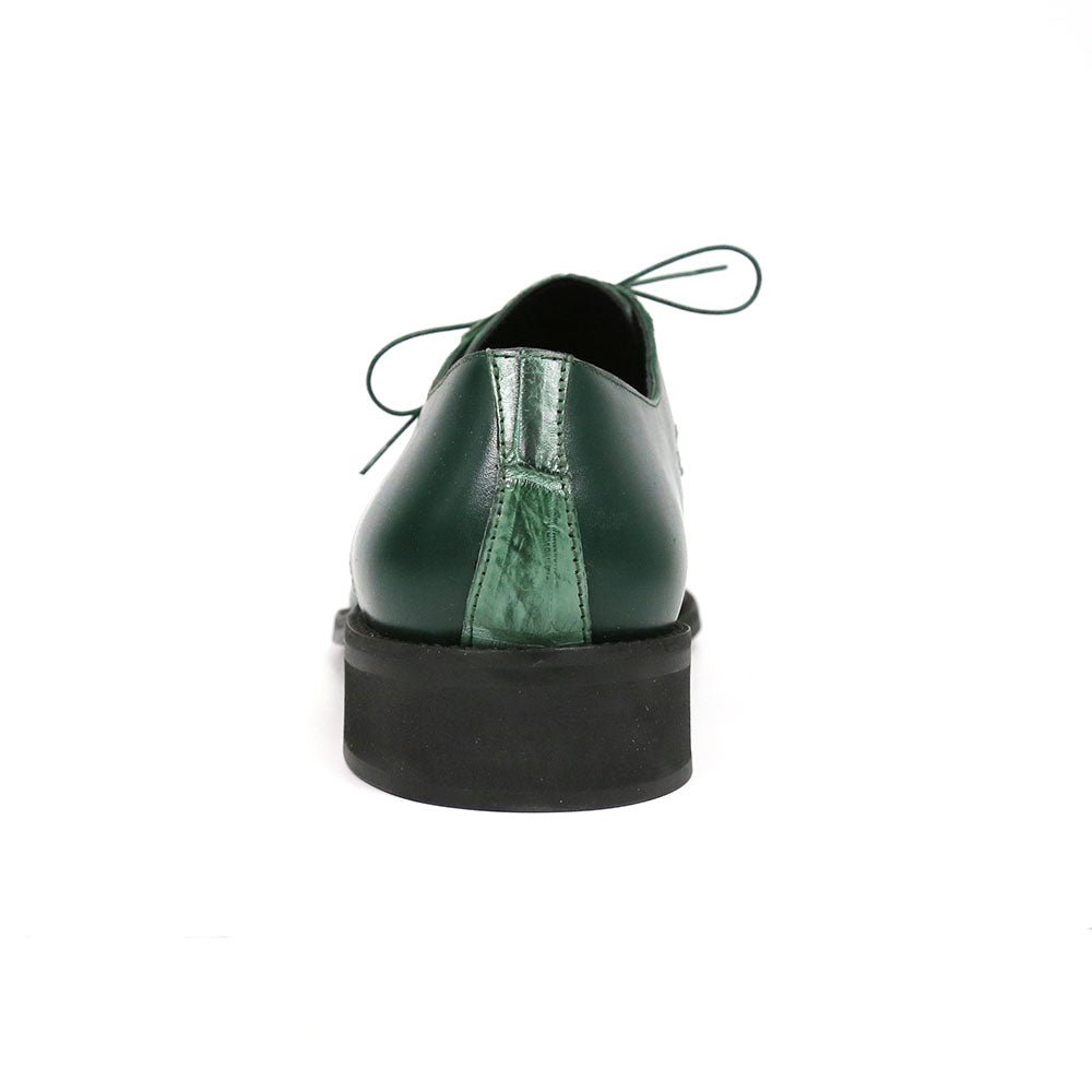 Mauri Arsenal 4642/9 Hunter Green Calfskin/Alligator Dress Shoes - Dudes Boutique