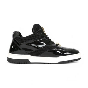 Mauri Breeze 8498/1 Black Patent/Baby Crocodile/Mesh Fabric/Nappa Sneakers - Dudes Boutique