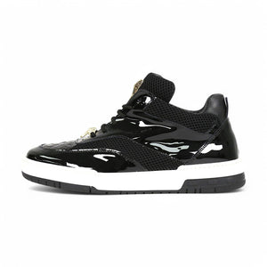 Mauri Breeze 8498/1 Black Patent/Baby Crocodile/Mesh Fabric/Nappa Sneakers - Dudes Boutique