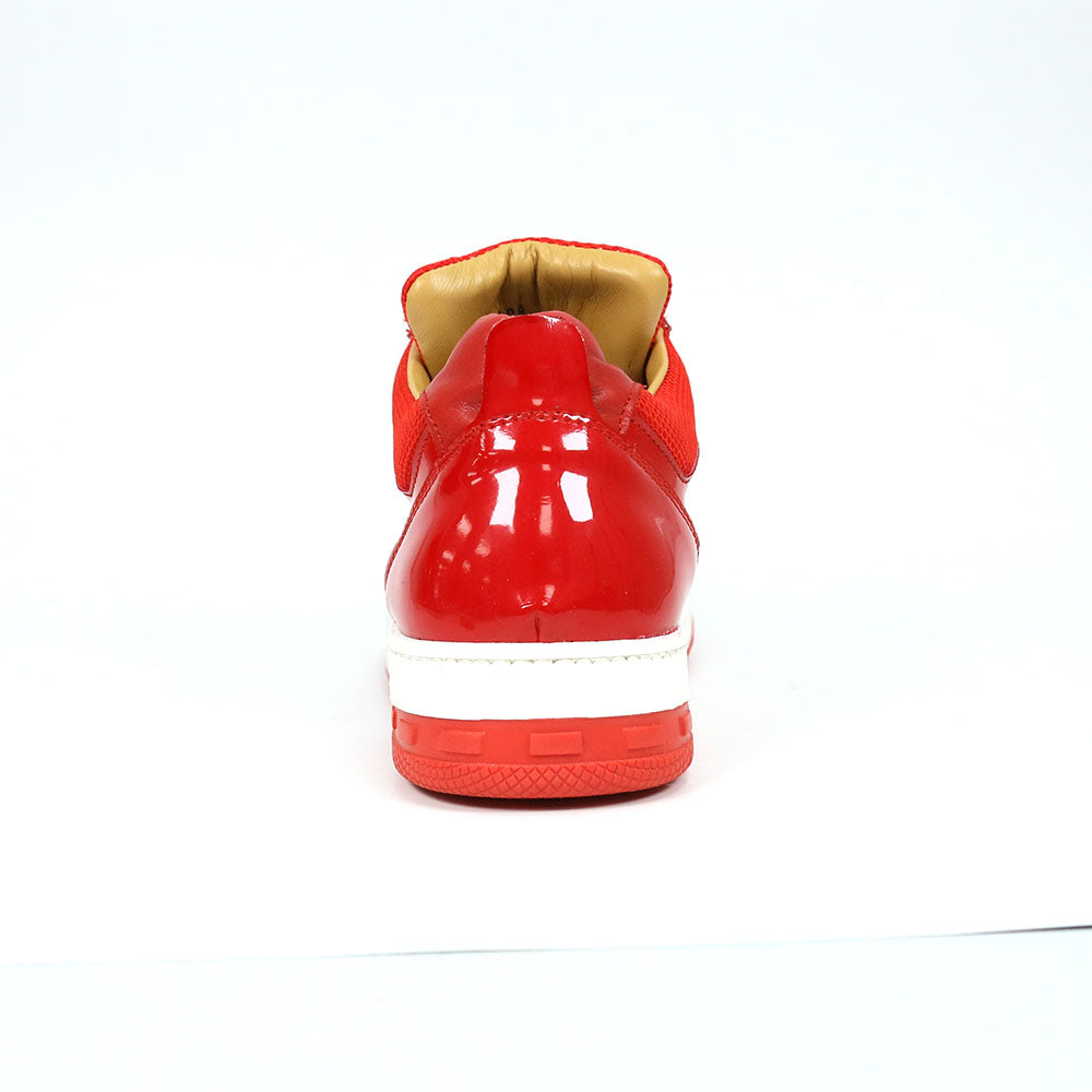 Mauri Breeze 8498/1 Red Patent/Baby Crocodile/Mesh Fabric/Nappa Sneakers - Dudes Boutique