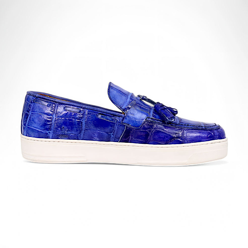 Mauri Chill 8800/1 Royal Blue Alligator/Calfskin Loafers - Dudes Boutique