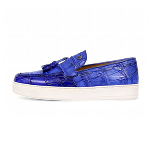 Mauri Chill 8800/1 Royal Blue Alligator/Calfskin Loafers - Dudes Boutique