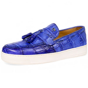 Mauri Chill 8800/1 Royal Blue Alligator/Calfskin Loafers - Dudes Boutique