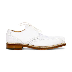 Mauri Don 2670/2 White Hornback/Pebble Grain Dress Shoes - Dudes Boutique