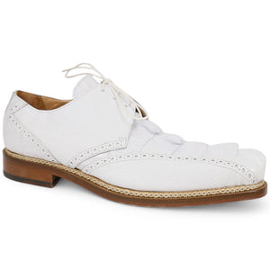Mauri Don 2670/2 White Hornback/Pebble Grain Dress Shoes - Dudes Boutique