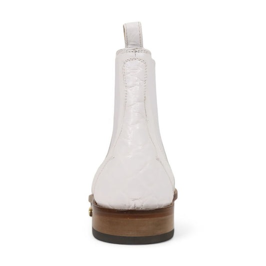 Mauri Ebony 1092/3 White Alligator/Calfskin Boots - Dudes Boutique