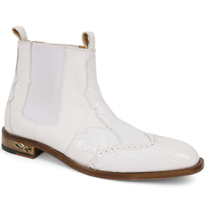 Mauri Ebony 1092/3 White Alligator/Calfskin Boots - Dudes Boutique