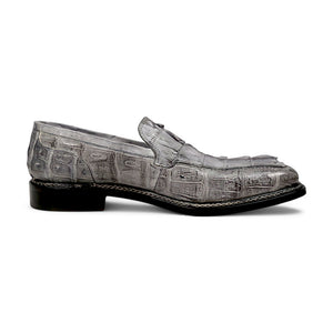 Mauri Orefici 4770/1 Gray Baby Crocodile/Hornback/Calfskin Loafers - Dudes Boutique