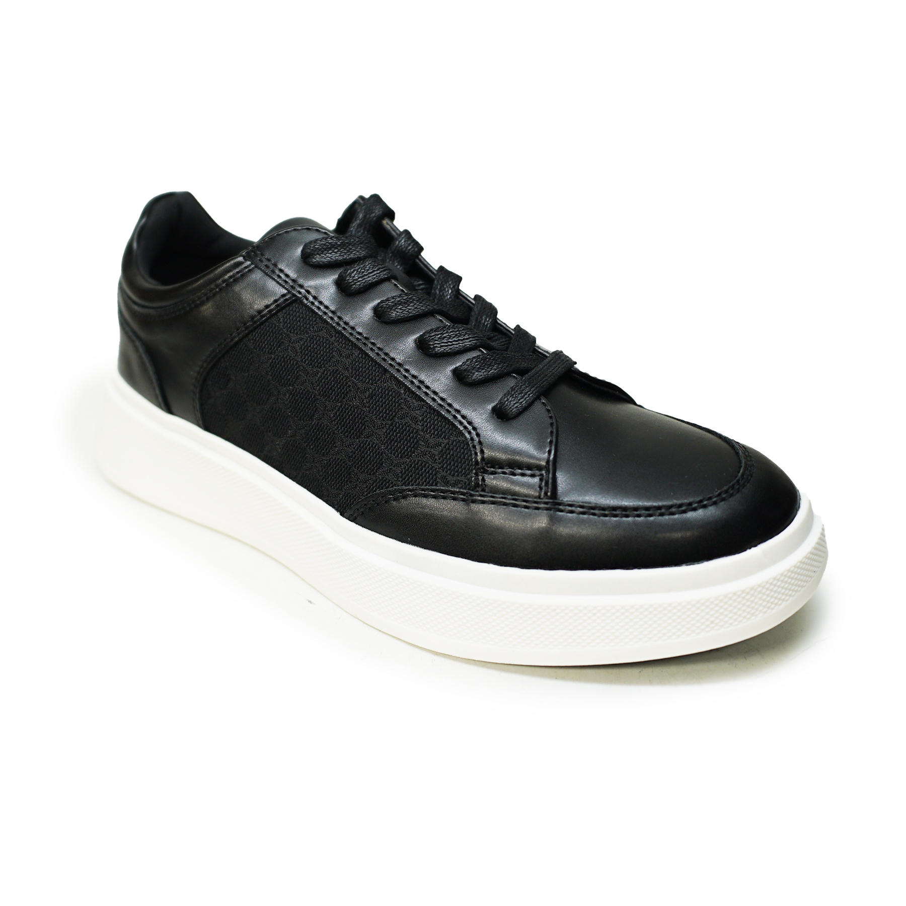 Faranzi Black Monogram Low-Top Sneakers – Dudes Boutique