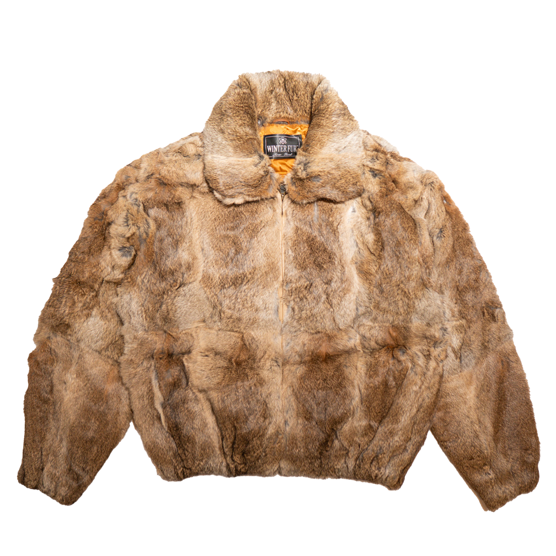 Kashani Men's Natural Rabbit Fur Hooded Bomber Jacket - Dudes Boutique