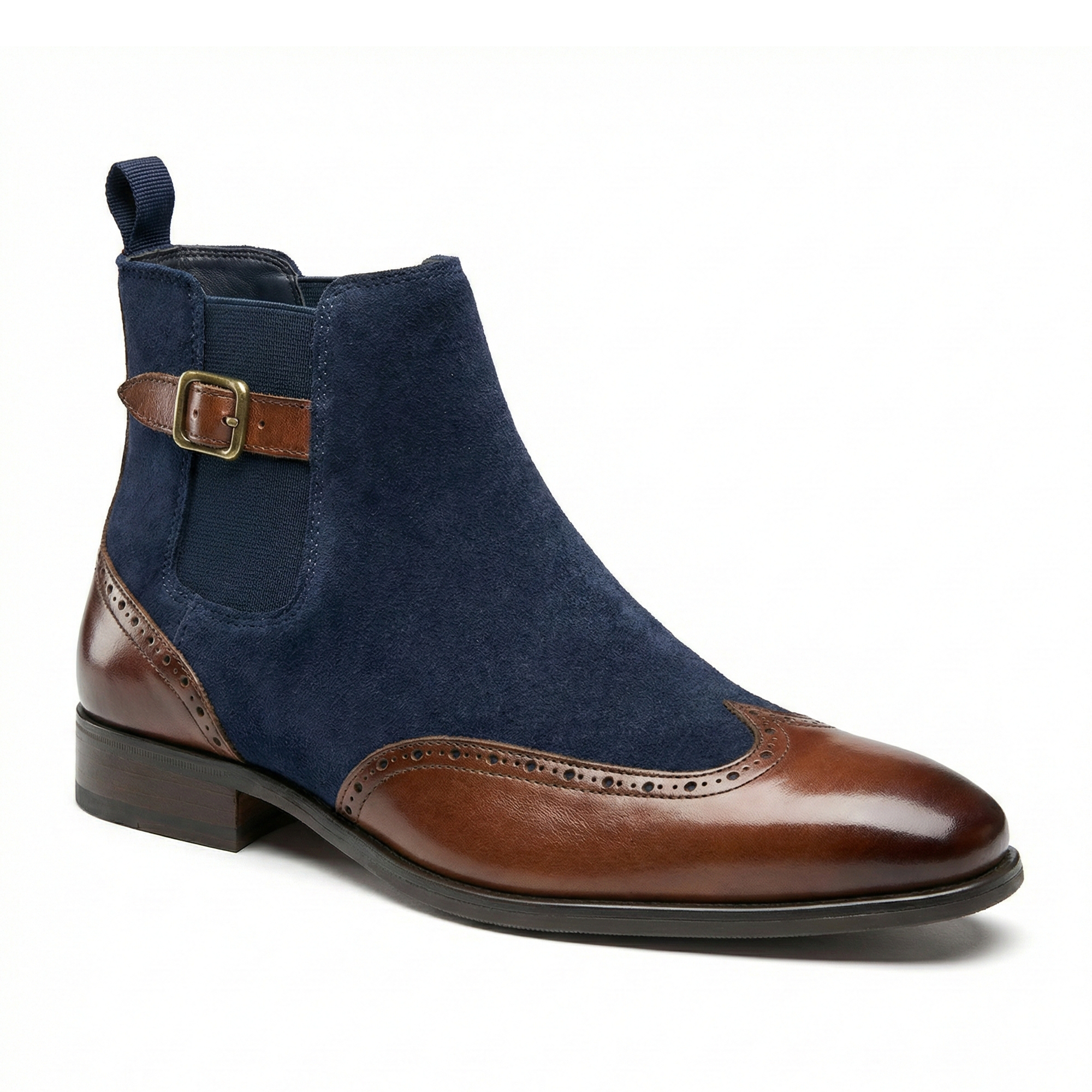 La Milano Ventura Navy Leather Chelsea Boot