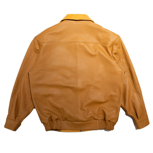 Kashani Peanut Full Ostrich Quill Bomber - Dudes Boutique