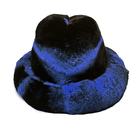 Kashani Men's Navy Rex Rabbit Fur Top Hat