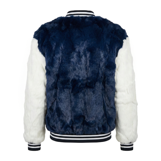 Kashani Men's Navy / White Rabbit Baseball Jacket