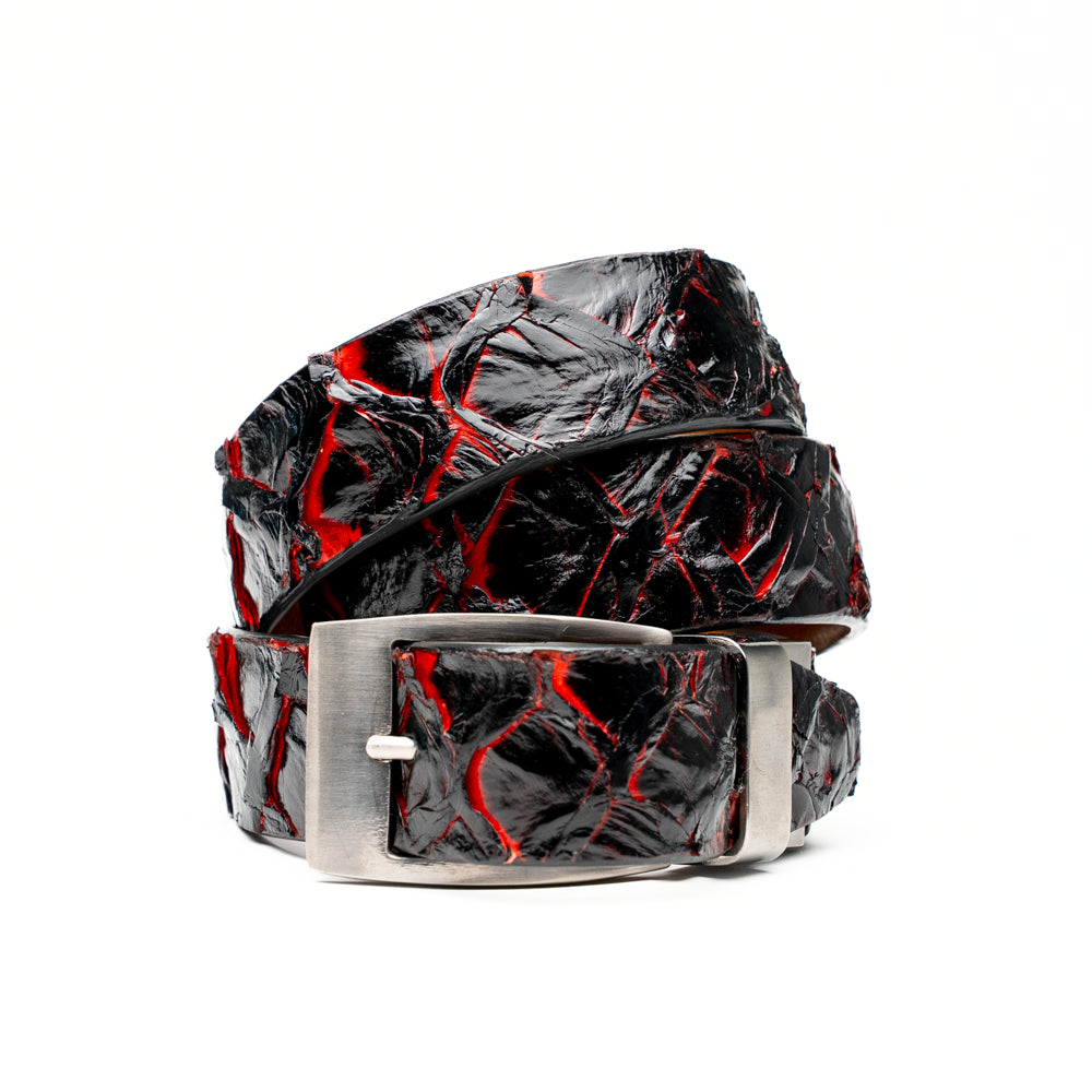 Marco Di Milano Olivieri Pirarucu Blackcherry Belt
