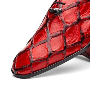 Marco Di Milano Olivieri Red Pirarucu Oxford Dress Shoes - Dudes Boutique