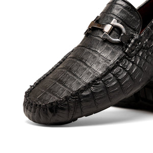 Marco Di Milano Parma Black Crocodile Loafers - Dudes Boutique