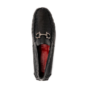 Marco Di Milano Parma Black Crocodile Loafers - Dudes Boutique