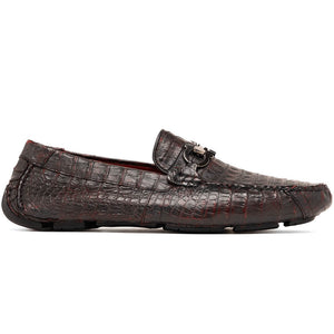 Marco Di Milano Parma Black Cherry Crocodile Loafers - Dudes Boutique