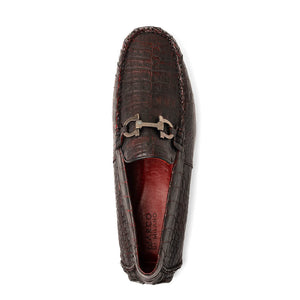 Marco Di Milano Parma Black Cherry Crocodile Loafers - Dudes Boutique