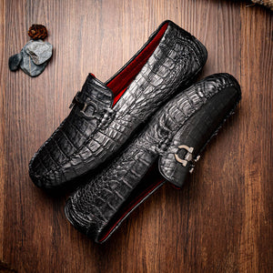 Marco Di Milano Parma Black Crocodile Loafers - Dudes Boutique