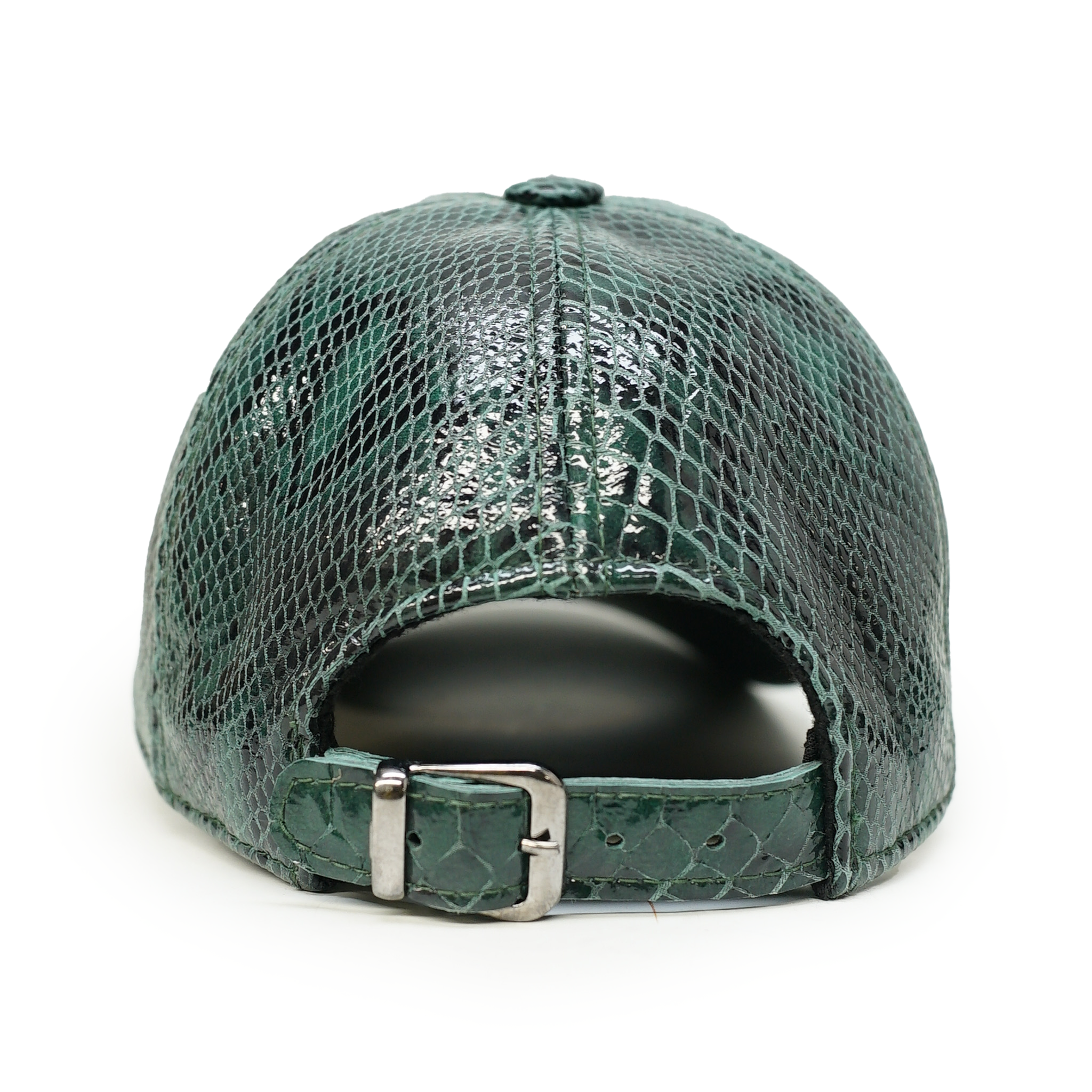 Kashani Green Python Leather Hat - Dudes Boutique