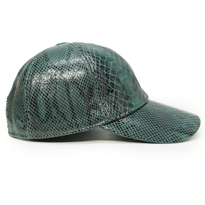 Kashani Green Python Leather Hat - Dudes Boutique