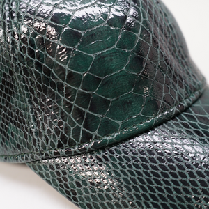 Kashani Green Python Leather Hat - Dudes Boutique