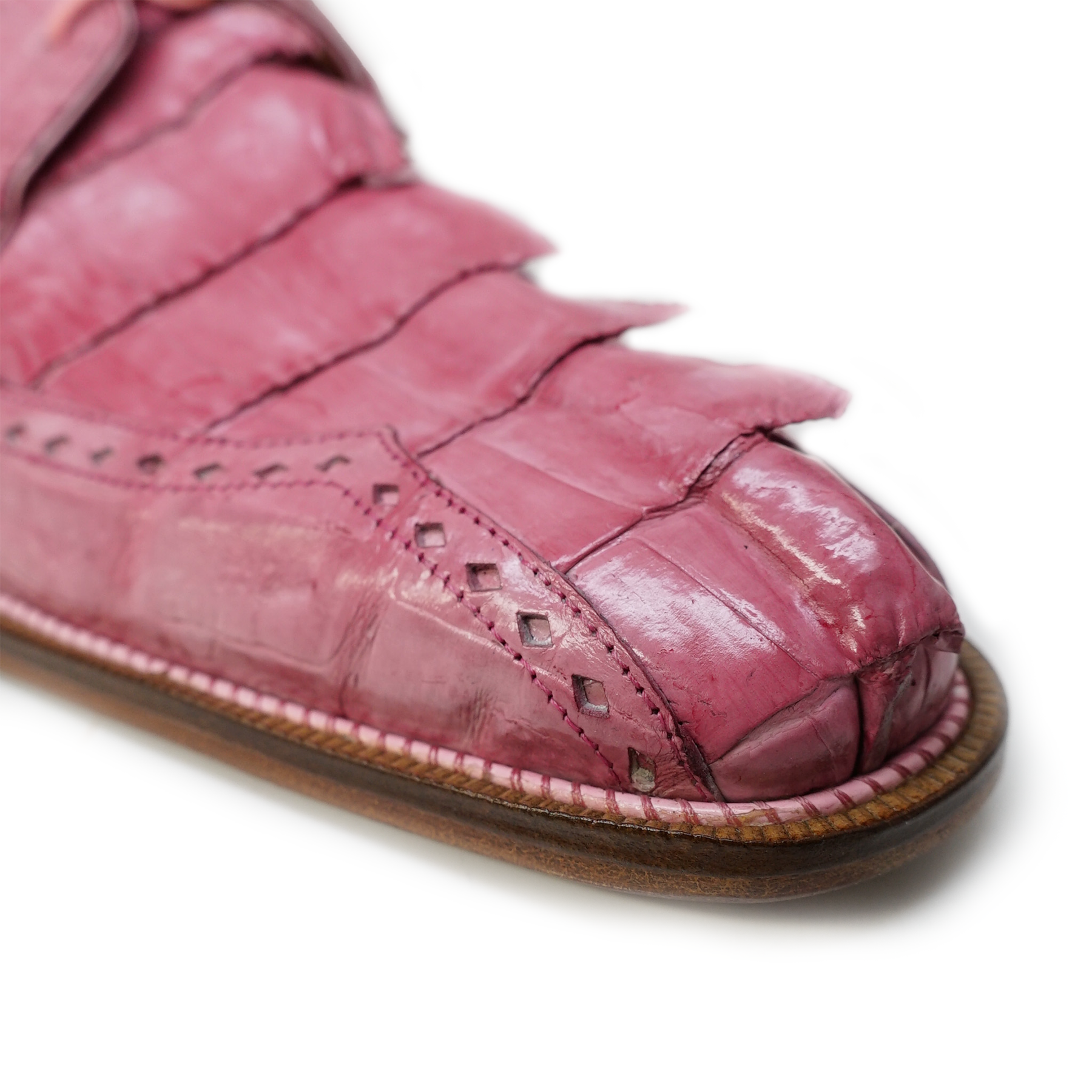 Mauri 4717/3 Pink Baby Croc / Hornback Dress Shoes - Dudes Boutique