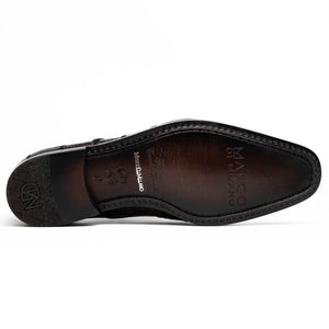 Marco Di Milano Pissa Brown Patchwork Lizard Caiman Crocodile Derby Dress Shoes - Dudes Boutique