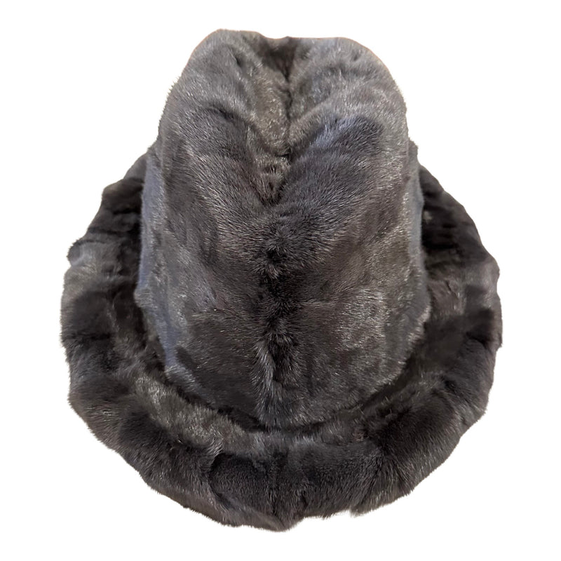 Kashani Men's Grey Full Mink Fur Top Hat - Dudes Boutique