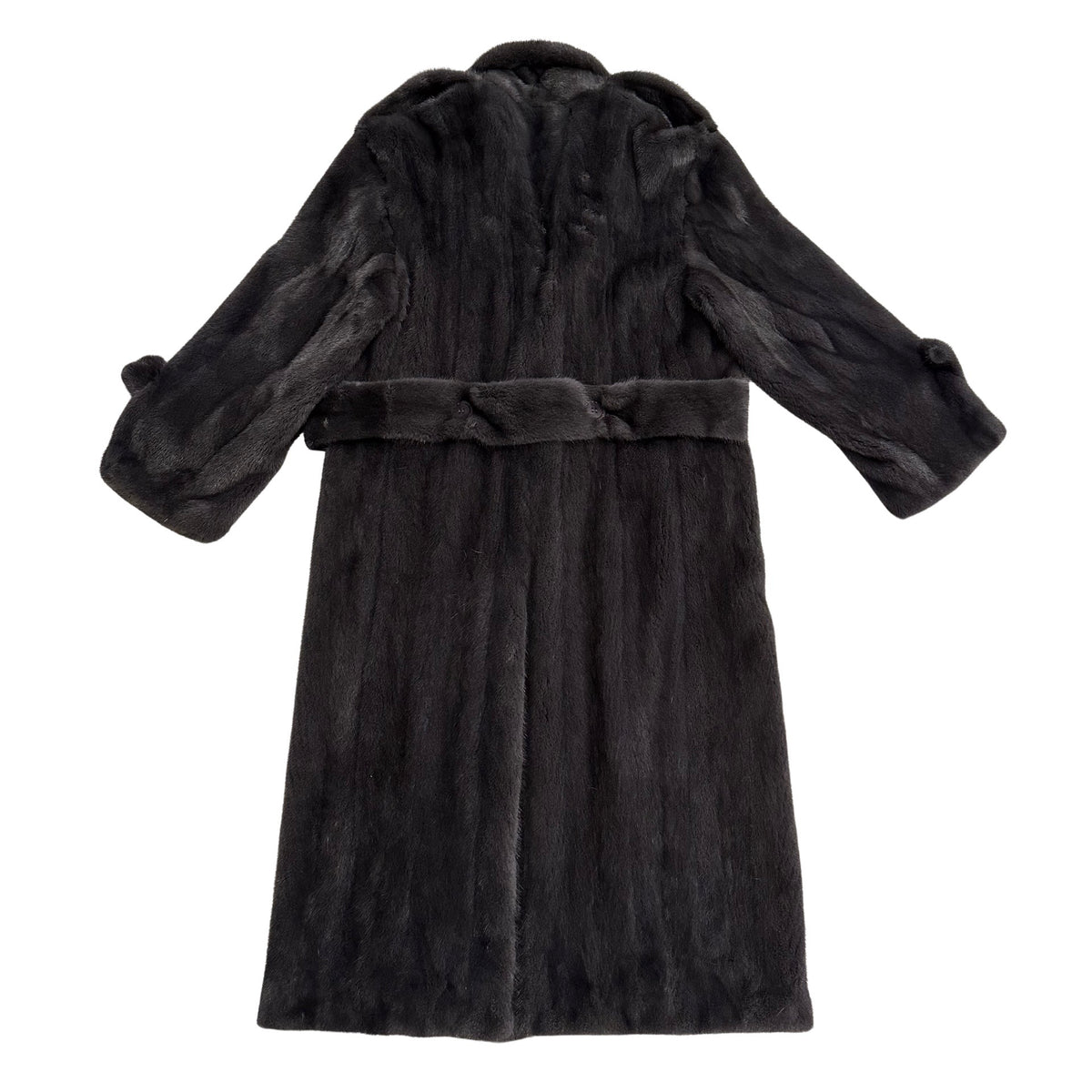 Kashani Men's Black Full Mink 7/8 Trench Fur Coat - Dudes Boutique