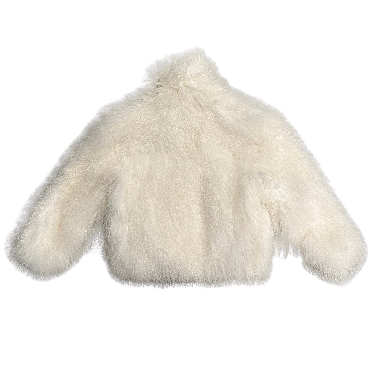 Kashani Men's White Mongolian Lamb Fur Coat - Dudes Boutique