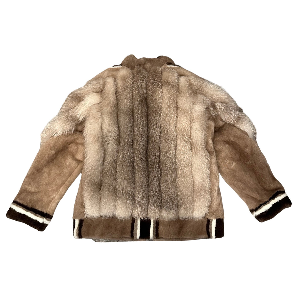 Kashani Men's Arctic Fox Tri-Tone Mink Fur Coat - Dudes Boutique