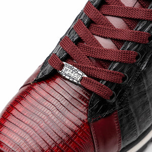Marco Di Milano Portici Wine Caiman Crocodile & Lizard Sneakers - Dudes Boutique