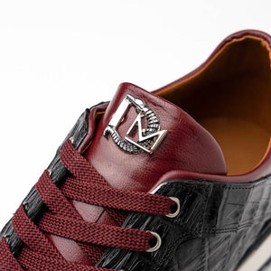 Marco Di Milano Portici Wine Caiman Crocodile & Lizard Sneakers - Dudes Boutique