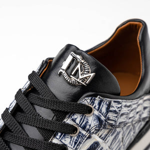 Marco Di Milano Portici Newspaper Caiman Crocodile & Lizard Sneakers - Dudes Boutique