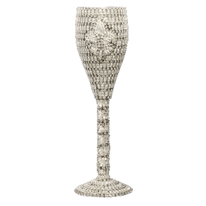 b.b. Simon CUP-508 Crystal Fleur De Lis Wine Glass - Dudes Boutique