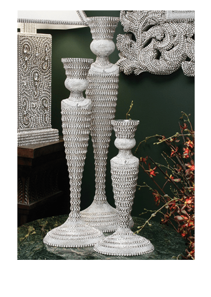 b.b. Simon CDH-216 Crystal Candle Holder - Dudes Boutique
