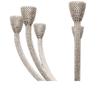 b.b. Simon Silver CDH-234 Crystal Candle Holder - Dudes Boutique