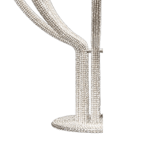 b.b. Simon Silver CDH-234 Crystal Candle Holder - Dudes Boutique