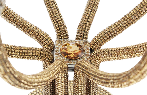 b.b. Simon Gold CDH-234 Crystal Candle Holder - Dudes Boutique