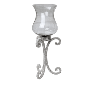 b.b. Simon CDH-253-Clear- L Crystal Candle holder - Dudes Boutique