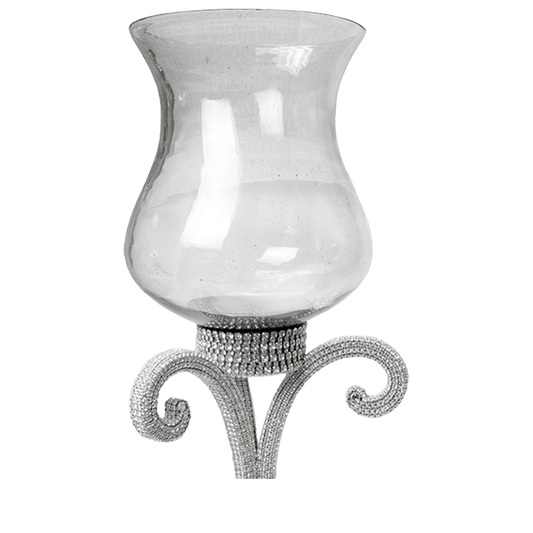 b.b. Simon CDH-253-Clear- L Crystal Candle holder - Dudes Boutique